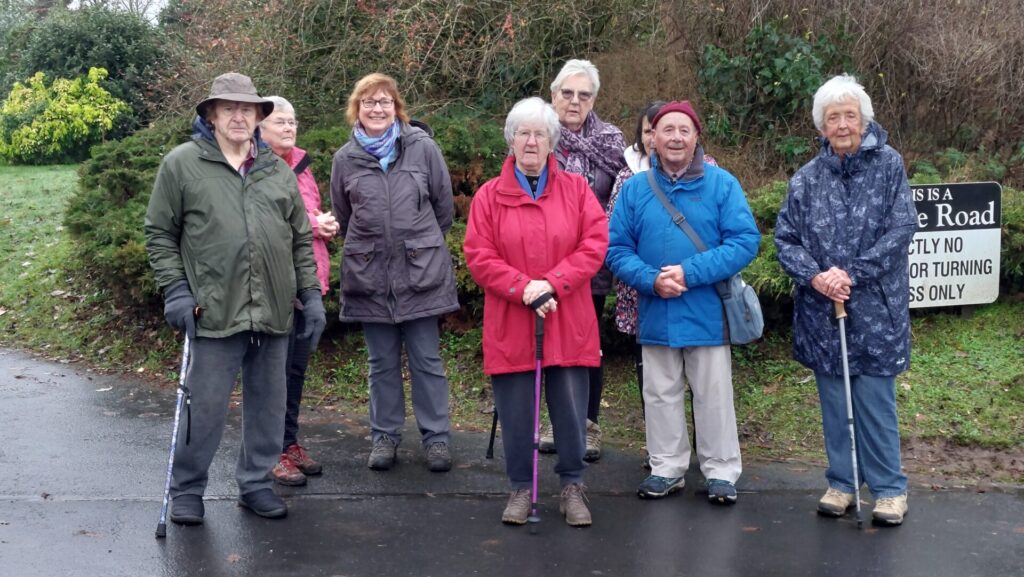 Some members of amblers on December walk.